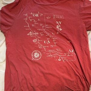 Red Graphic Men’s Shirt J Crew Broken In